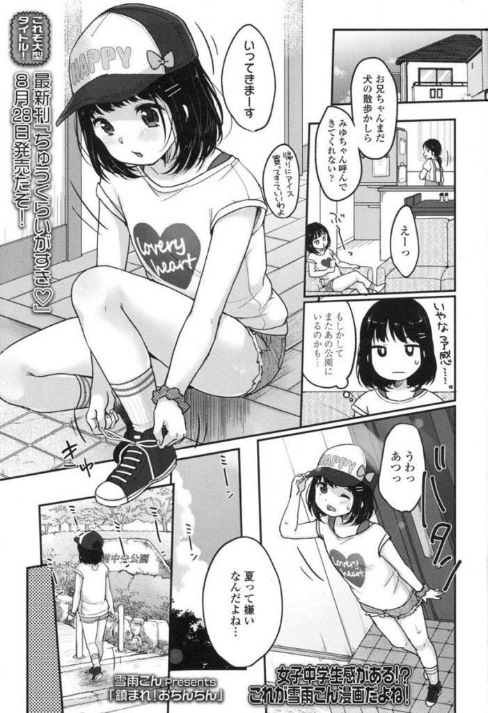 【エロ漫画】公園で水遊びする幼女を盗撮するロリコン兄を注意する小六妹が公衆便所で一生懸命に性処理してシスコンにする！