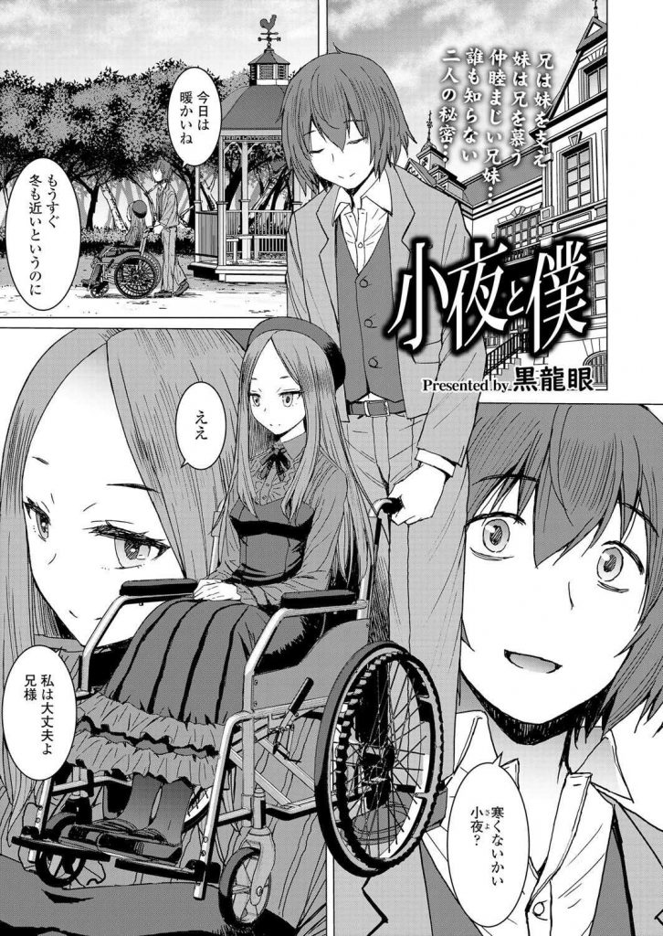 【エロ漫画】屋敷で暮らす車椅子の妹が匂いフェチの兄に蒸れた黒スト越しの脚を嗅がれM性を見抜きサド覚醒してぺニバン支配！